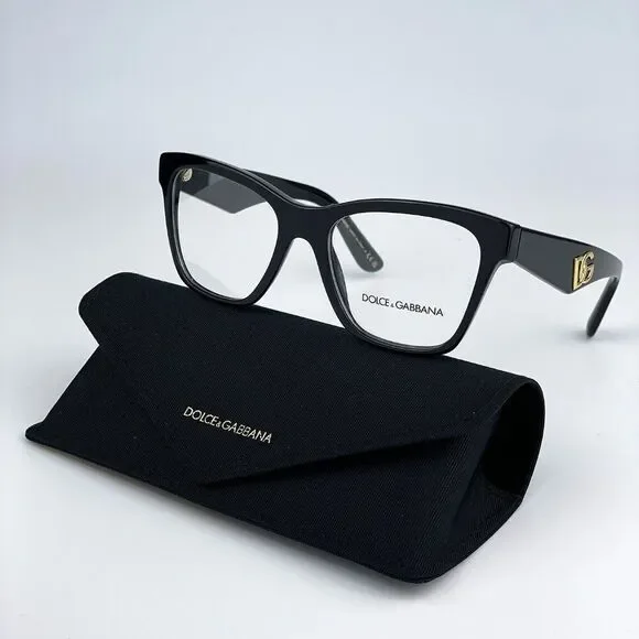 NEW D&G DG3374 501 Black Square Women Eyeglasses